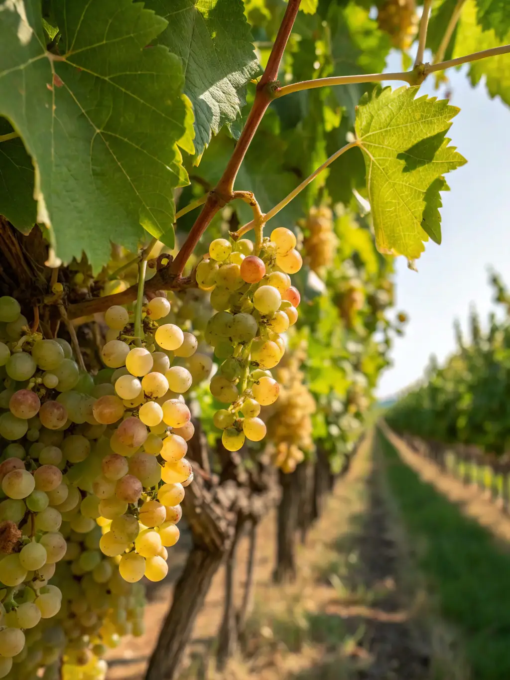 A picturesque view of the Tokaj wine region vineyards, showcasing the rolling hills and inviting wine lovers to taste Hungary's famous wines.